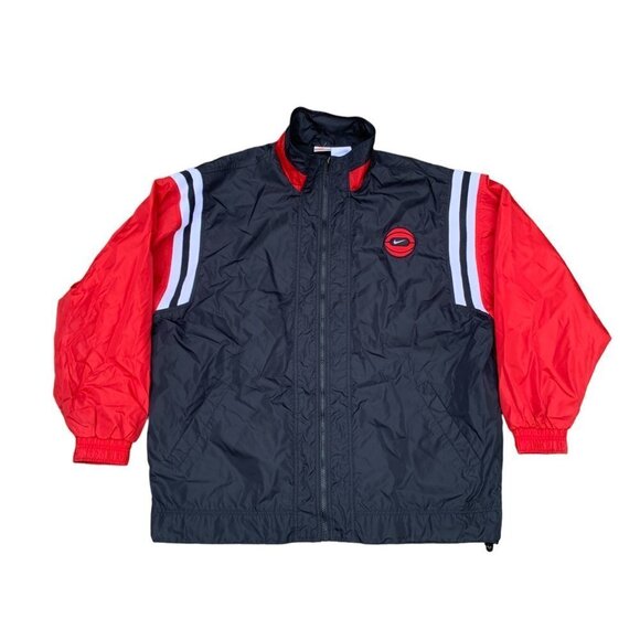 VINTAGE Nike Jacket Varsity Basketball Large Red - Picture 6 of 7